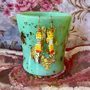 Handcrafted beaded earrings